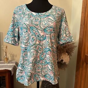Talbots Paisley Print Women's Tee